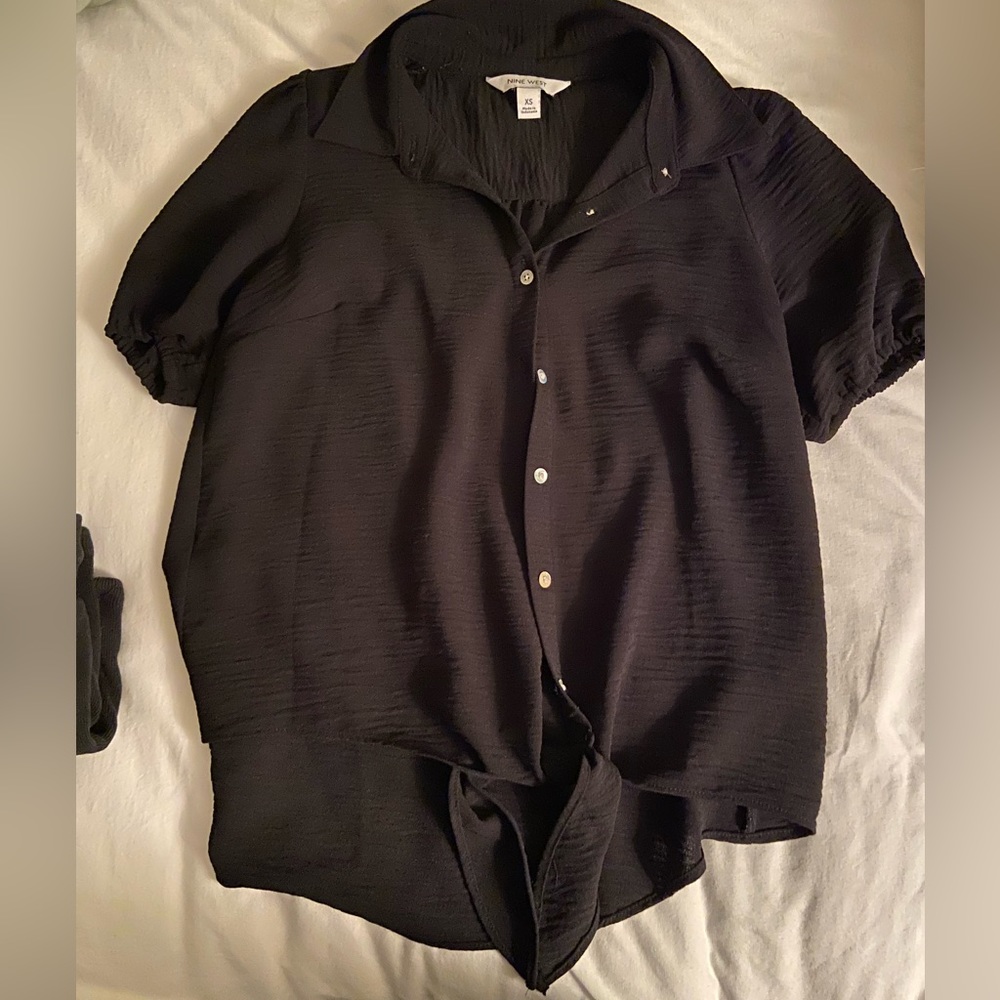 Black business casual shirt